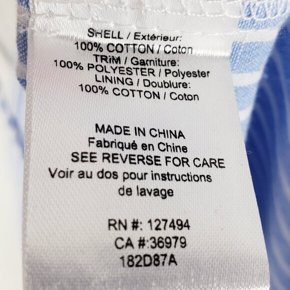 NWT Heartloom River Maxi Wrap Dress Stripe Cotton Ruffle Eyelet Sleeve sz L Blue - Picture 8 of 13